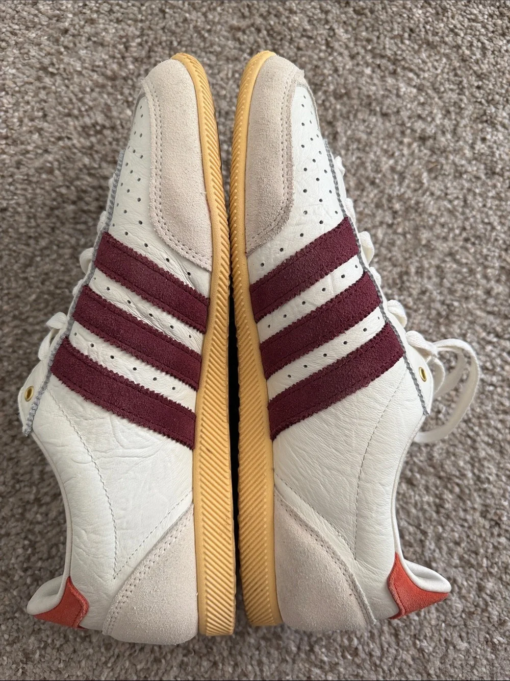 adidas Japan Low-Top Sneakers — Cream, Burgundy & Rust - Picture 3 of 8